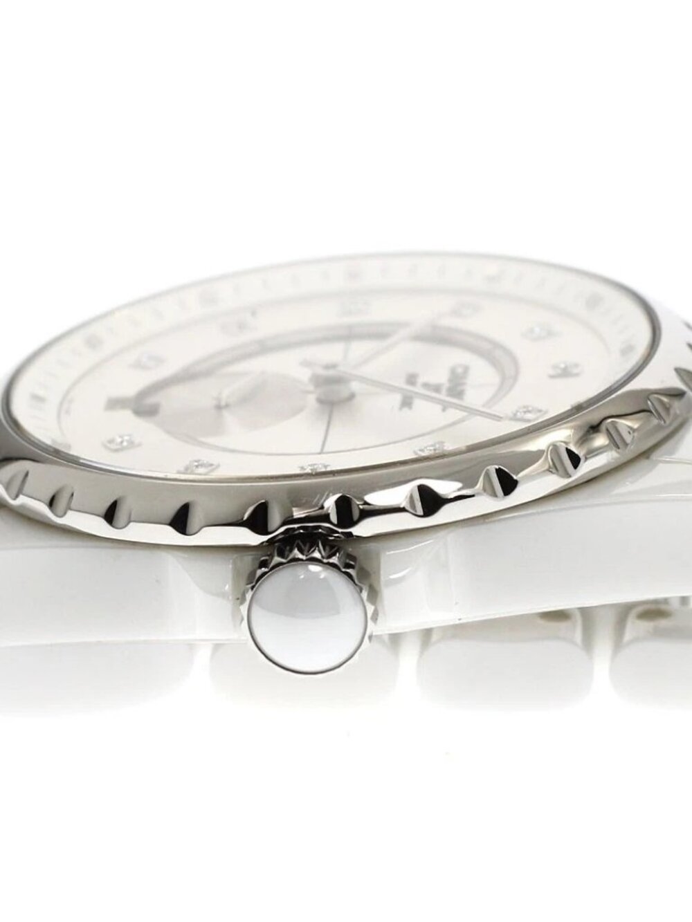 CHANEL J12 H4345 White ceramic 11P diamond date Automatic Boy's Watch - Picture 3 of 6